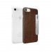 Ozaki O cover! coat 0.3 Jelly+Pocket for iPhone SE 2020/8/7 2in1 Ultra slim & Light card holder Brown and Clear