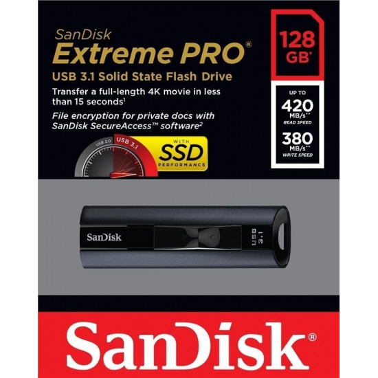 Drive USB 3.1 SANDISK Extreme Pro 128GB (SDCZ880-128G-G46)