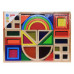 The designer wooden goki Iridescent construction blocks with windows (58620)