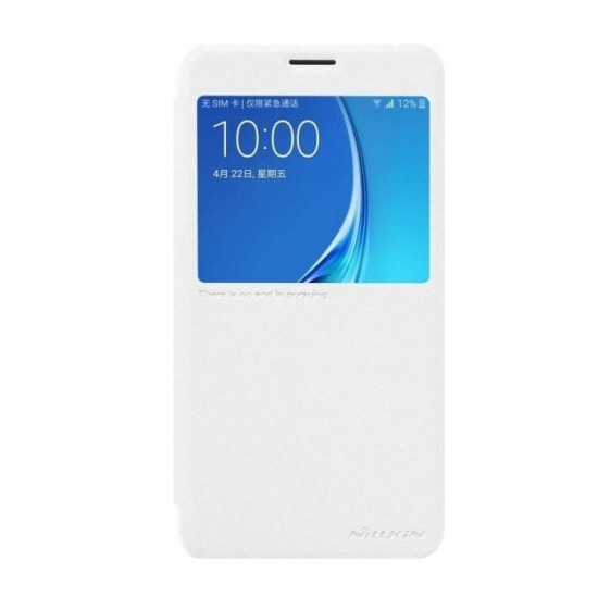 NILLKIN cover for Galaxy J7 2016 J710 Sparkle Leather PU White