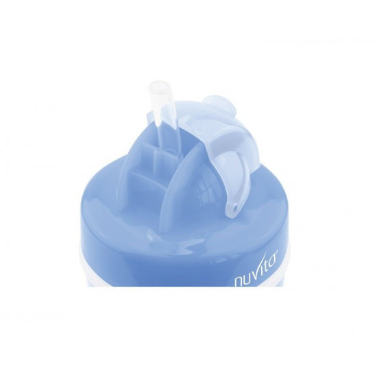 Children's feeder of Nuvita of 18 m + 200 ml. with a tubule Blue (NV1436Blue)