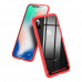 Cover of Baseus for iPhone X/Xs See-through glass protective Red