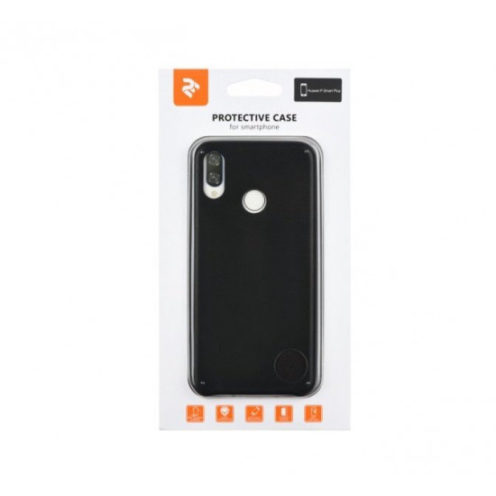 Cover 2E for Huawei P Smart + PU Case Black