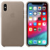 Cover of Leather Case Apple for iPhone X/Xs Taupe (MRWL2ZM/A)