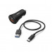 Hama Quick Charge 3.0 + Type-C Cable Black car charger