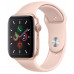 Gold Aluminium Case with Pink Sand Sport Band S/M & M/L Apple Watch Series 5 GPS 44mm smartwatch