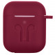 Cover 2E for AirPods Pure Color Silicone Imprint Marsala Apple