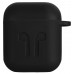 Cover 2E for AirPods Pure Color Silicone Imprint Black Apple