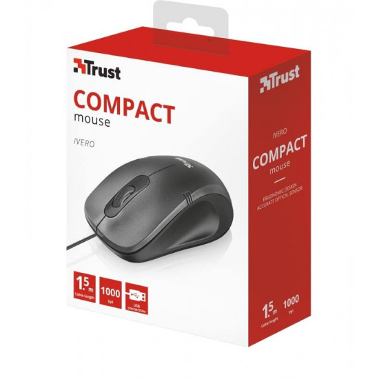 Миша IVERO COMPACT MOUSE BLACK (20404_TRUST)