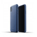 Cover leather MUJJO for iPhone Xs Full Leather Blue