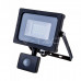 Searchlight street LED V-TAC, SKU-452, Samsung chip, sensor to Rukh 20W, 230V, 4000K, chorny (3800157631082)