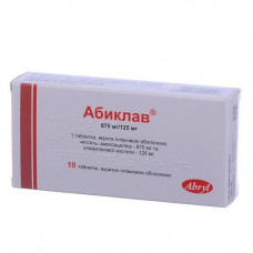 Abiklav tablets of 875 mg / 125 mg, 10 pieces.