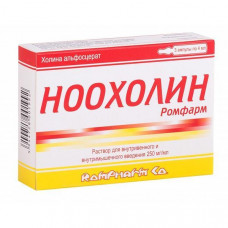 Ноохолин раствор для инъекций по 250 мг/мл по 4 мл в ампулах, 3 шт.