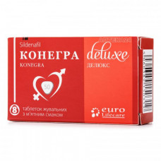 Konegra Delux of a tablet for potency on 50 mg, 8 pieces.