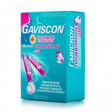 Gaviskon dual action suspension in a sachet on 10 ml, 24 pieces.