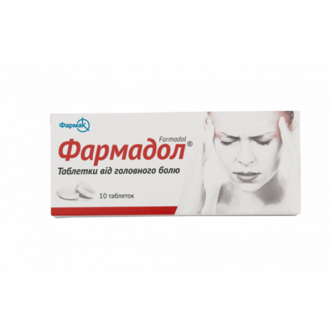 Pharmadol of headache pill, 10 pieces.