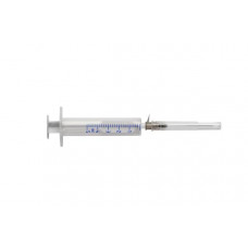 The syringe with a needle Luyer of disposable two-component 5 ml, 1 piece.