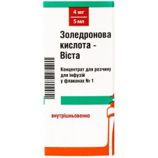 Zoledronovy kislota-Vista a concentrate for solution for infusions on 4 mg / 5 ml, 5 ml in a bottle