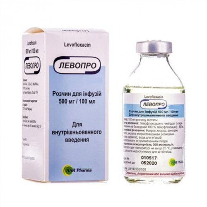 Left pro-solution for infusions, 500mg/100ml, 150 ml