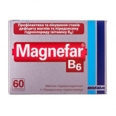 Magnefar of B6 of a tablet, 60 pieces.