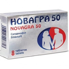 Novagra of 50 mg No. 8 of a tablet + Novagra of 50 mg No. 8 of a tablet. stock 1+1