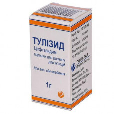 Tulizid powder for solution for injections on 1 g in a bottle