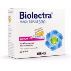 Biolektra Magnezium Direct powder with an orange flavor in a sachet, 20 pieces.