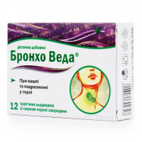 Bronchial tube the Veda grass lollipops with taste of blackcurrant, 12 pieces.