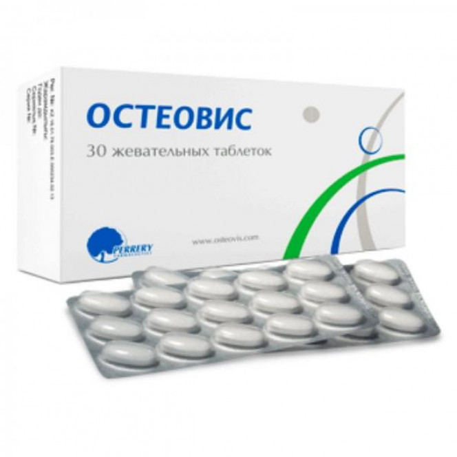 Osteovis dietary additive in musculoskeletal system diseases, chewable tablets, 30 pieces.