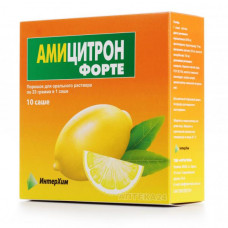 To Amitsitron Forta powder for oral solution on 23 g at a sachet, 10 pieces.