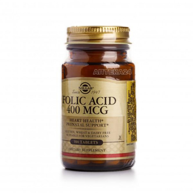 Solgar Folic acid of a tablet, 100 pieces.