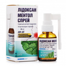 Lidoksan menthol spray for a throat of 2mg/0.5mg 30 ml