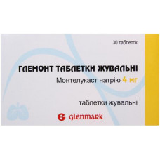 Glemont chewable tablets from asthma of 4 mg No. 30