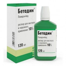 Betadin solution of 10%, 120 ml