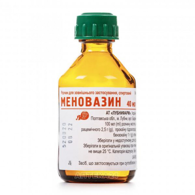 Menovasinum solution of 40 ml