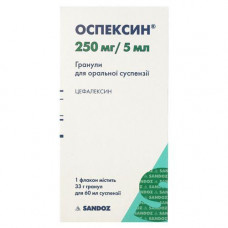 Ospeksin of a granule for oral suspension of 250 mg / 5 ml of 60 ml