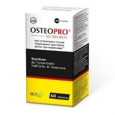 Osteopro-dietary additive of a tablet for improvement of accretion of bones in fractures, 60 pieces.