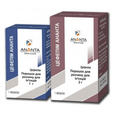 Tsefepim Ananta powder for solution for injections on 2 g in a bottle