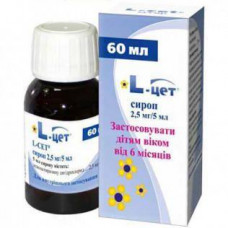 L-tset allergy syrup on 2.5 mg / 5 ml, 60 ml