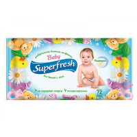 Superfresh cалфетки влажные для детей и мам с витаминным комплексом, 72 шт.