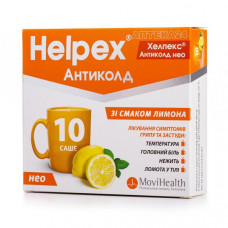 Helpex Antikold Neo powder for oral solution with taste of a lemon on 4 g in a sachet, 10 pieces.