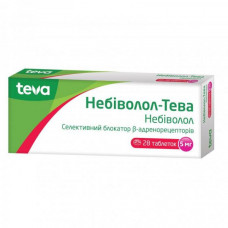 Nebivolol-Teva of a tablet on 5 mg, 28 pieces.