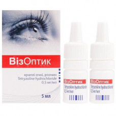 Vizoptik of a drop for eyes, 0.5 mg/ml, on 5 ml in bottles, 2 pieces.