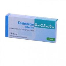 Ko-Amlessa of a tablet from supertension on 8 mg / 2.5 mg / 5 mg, 30 pieces.