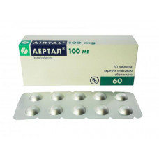 Aertal of a tablet on 100 mg, 60 pieces.