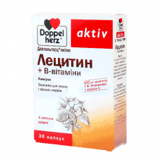 Doppelgerts Aktiv Lecithin + B-vitamins of the capsule, 30 pieces.