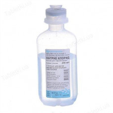 Sodium chloride solution for infusions in containers PVC on 250 ml, 0.9%