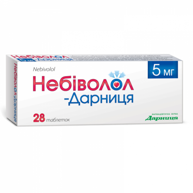 Nebivolol-Darnitsa of a tablet on 5 mg, 28 pieces.