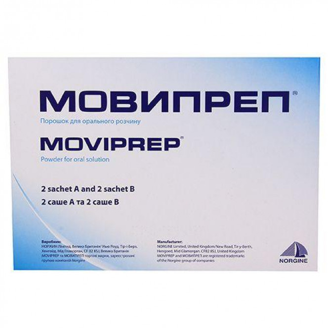 Moviprep of a sachet And No. 2 and V No. 2 powder