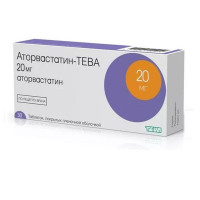 Atorvastatin-Tev of a tablet on 20 mg, 30 pieces.